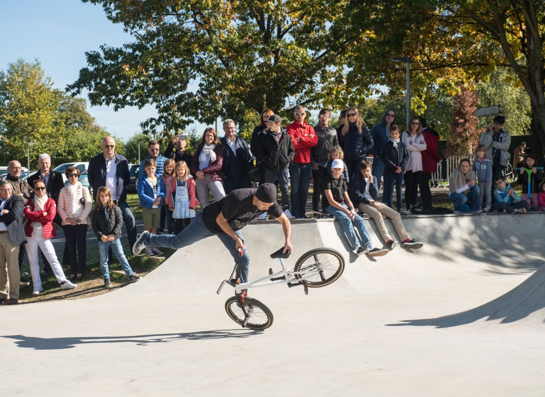 Demonstration Bmx Geneve Suisse. 